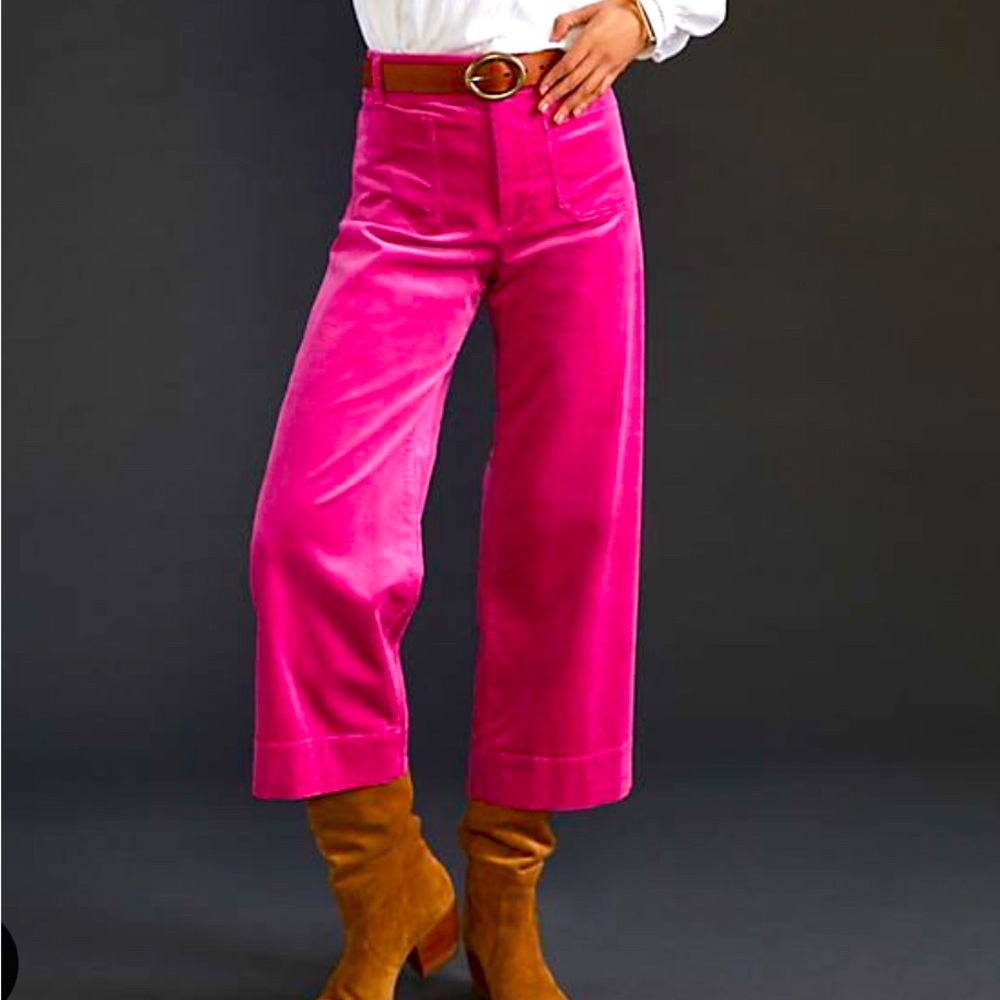 Maeve “Colette” pants - cropped pink corduroy
